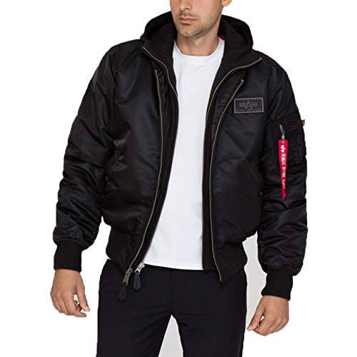 Alpha Industries MA-1 D-Tec Chaqueta, Negro (Black/Black 515), 3XL para Hombre