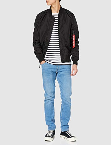 Alpha Industries MA-1 TT Chaqueta, Negro, M para Hombre