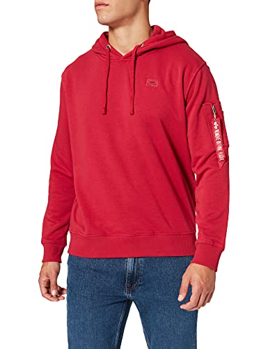 ALPHA INDUSTRIES X-Fit Hoody Sudadera, RBF Red, 3XL para Hombre