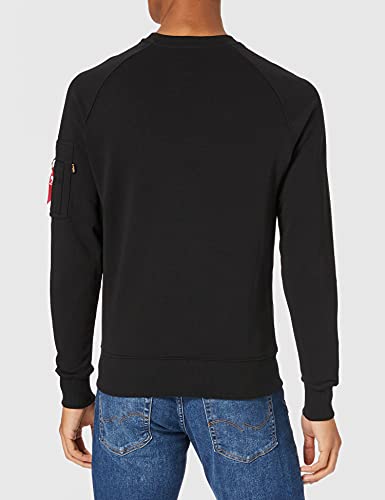 ALPHA INDUSTRIES X-Fit Sweat Sudadera, Black, M para Hombre