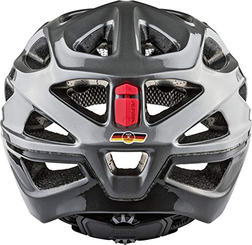 Alpina Mythos 3.0 Casco de Ciclismo, Unisex-Adult, darksilver-blk-Red, 52-57