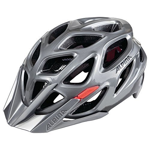 Alpina Mythos 3.0 Casco de Ciclismo, Unisex-Adult, darksilver-blk-Red, 52-57