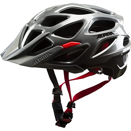 Alpina Mythos 3.0 Casco de Ciclismo, Unisex-Adult, darksilver-blk-Red, 52-57