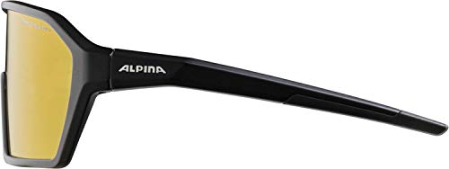 ALPINA, RAM HVLMR+ Gafas Deportivas, Black Matt, One Size, Unisex-Adult (A8672)