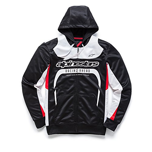 Alpinestar Session Fleece Cremallera suéter Moderno Corte Motor Deporte inspiración, Hombre, Black, S