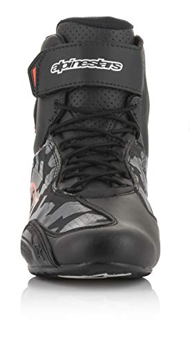 Alpinestars 25102199003-42 Hombre Botas de motociclista, Negro/Gris/Camo/Rojo/Fluor, 42 EU