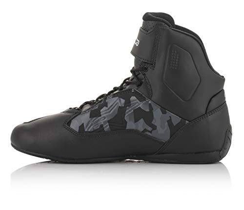 Alpinestars 25102199003-42 Hombre Botas de motociclista, Negro/Gris/Camo/Rojo/Fluor, 42 EU