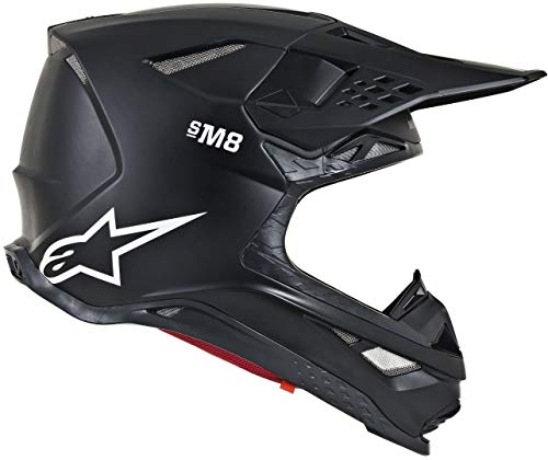 Alpinestars Casco Mx 2019 S-M8 Solid Negro (L, Negro)