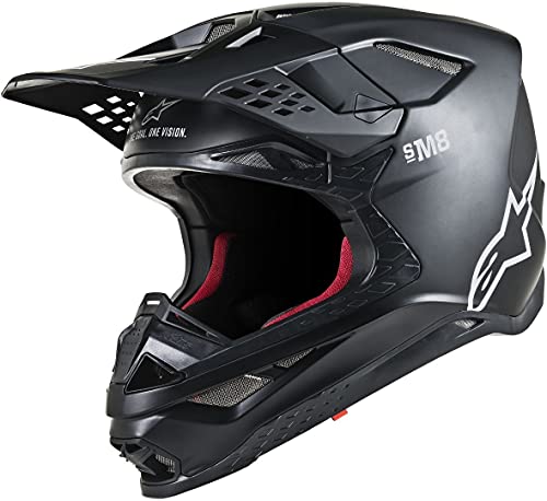 Alpinestars Casco Mx 2019 S-M8 Solid Negro (L, Negro)