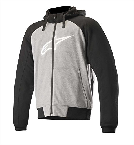 Alpinestars Chaqueta moto Chrome Sport Hoodie Melange Gray Black, Negro/Anthracite, XXL