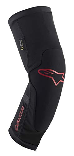 Alpinestars Protector de rodilla Paragon Plus para hombre, negro, rojo, pequeño