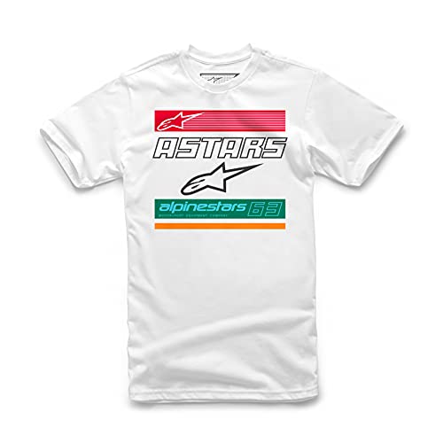 Alpinestars, Quattro tee, Camisa Manga Corta, Blanco, L, Hombre