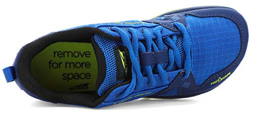 ALTRA Big Boy's AL0A4PE3 Youth Lone Peak Trail Running Shoe, Blue/Lime - 5 M US