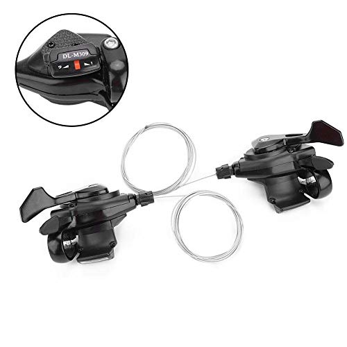 Alupre 1 par Triple Speed ​​Gear Shift Bicicletas Desviador Izquierda/Derecha Shifter (3x9Speed)