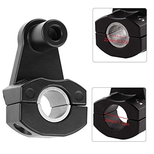 Alzas Manillar 28mm-Duokon Motocicleta Universal Manillares Elevadores Manillar Abrazaderas Elevador 12 mm o 28 mm (Negro)