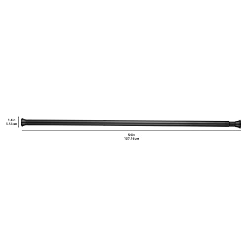 Amazon Basics - Barra de tensión para cortina de ducha o marco de puerta, Negro, 91 a 137 cm