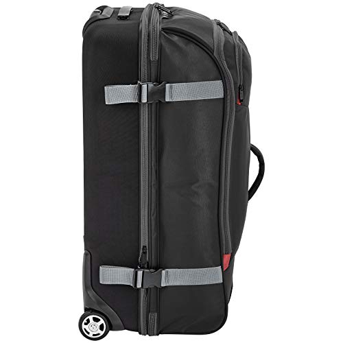 Amazon Basics – Bolsa de viaje Grande con ruedas, Negro