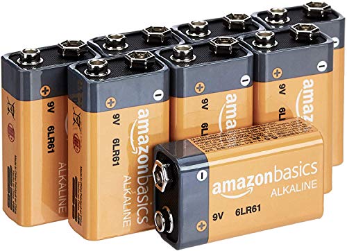 Amazon Basics - Pilas alcalinas de 9 voltios, gama Everyday, paquete de 8 (el aspecto puede variar)