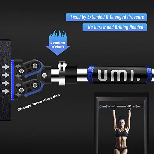 Amazon brand-Umi Barra de tracción, barra de dominadas ajustable con capacidad de 200 kg, sin tornillos, para el marco de la puerta de 72-92 cm