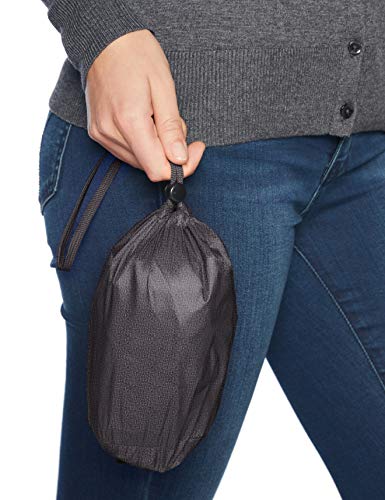 Amazon Essentials - Chaleco acolchado para mujer, plegable, ligero y resistente al agua, Gris (charcoal heather), US L (EU L - XL)