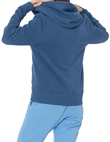 Amazon Essentials Classic Fit Long Sleeve Open V-Neck Hooded Sweatshirt Sudadera con Capucha, Azul Marino Efecto Lavado, M