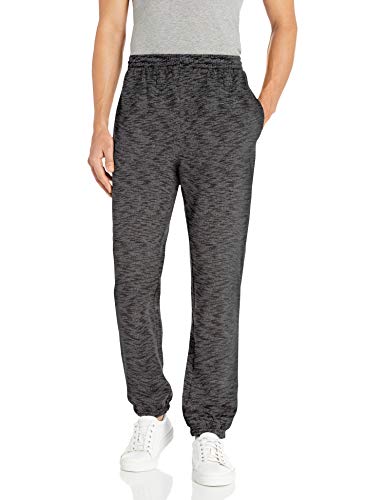 Amazon Essentials Closed Bottom Fleece Pant Pantalones, Charcoal Space-dye, L