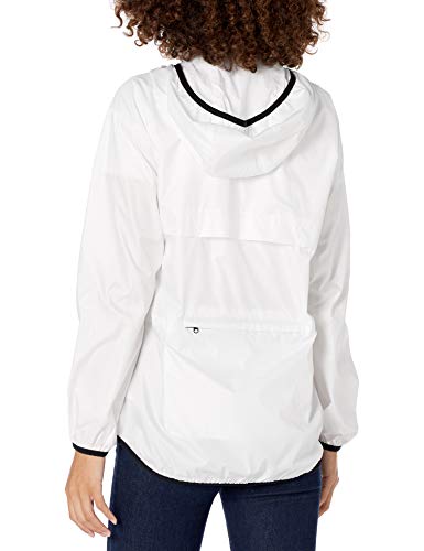 Amazon Essentials Full-Zip Packable Windbreaker Sudadera, Blanco, XXL