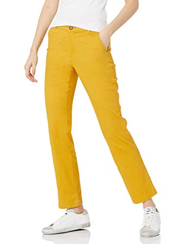 Amazon Essentials Pantalón Chino de Pierna Recta de Corte Completo con Curvas, Amarillo Oscuro, 46