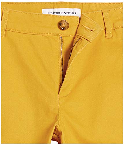 Amazon Essentials Pantalón Chino de Pierna Recta de Corte Completo con Curvas, Amarillo Oscuro, 46