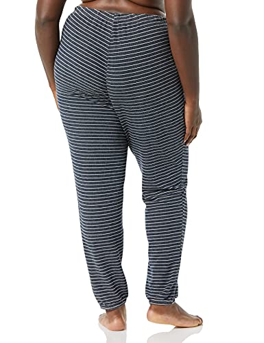 Amazon Essentials Pantalón de Pijama Ligero de Rizo para Correr, Talla Parte Inferior, Azul Marino Mezcla, 3XL Grande