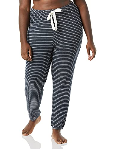 Amazon Essentials Pantalón de Pijama Ligero de Rizo para Correr, Talla Parte Inferior, Azul Marino Mezcla, 3XL Grande