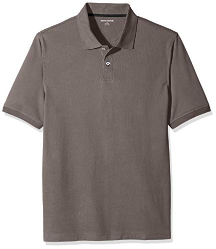 Amazon Essentials Regular-Fit Cotton Pique Polo Shirt, Gris, M