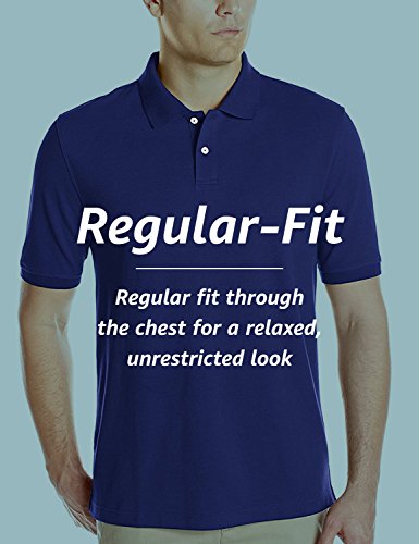 Amazon Essentials Regular-Fit Cotton Pique Polo Shirt, Gris, M