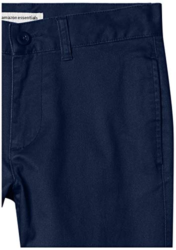 Amazon Essentials Straight Leg Flat Front Uniform Chino Pant pants, Azul marino, 10(H)