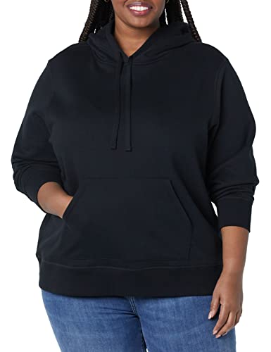 Amazon Essentials Sudadera con Capucha de Forro Polar de Rizo francés, Talla Blusa, Negro, XXL Grande