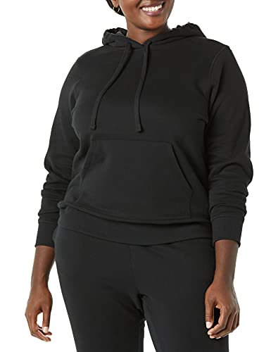 Amazon Essentials Sudadera con Capucha de Forro Polar de Rizo francés, Talla Blusa, Negro, XXL Grande