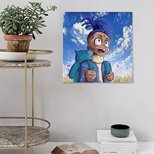 American Rapper And Songwriter Anime De Xxx Tentacion Lienzo Poster Decoración Dormitorio Deportes Paisaje Oficina Decoración Regalo 30 × 30 cm Unframe-style1