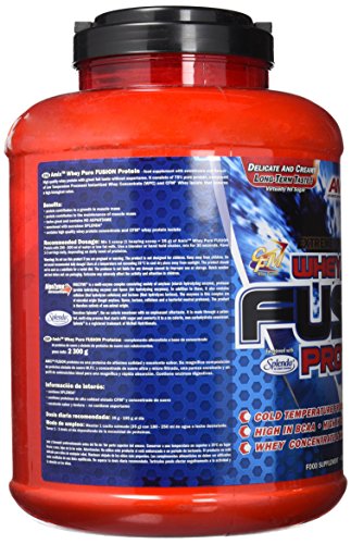 Amix - Proteína Whey Pure Fusion, Ayuda a Tonificar y Aumentar la Masa Muscular, Rica en BCCAs y Glutamina, Fácil Digestión, Baja en Grasas, Proteína en Polvo, 2,3 Kg, Frutas Del Bosque