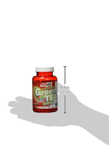 AMIX - Suplemento Alimenticio - Green Tea Extract en Formato de 100 Cápsulas - Contiene Vitamina C - Reduce la Fatiga o Cansancio - Efecto Antioxidante