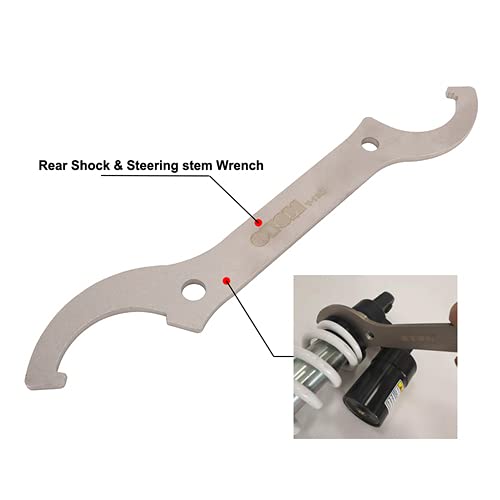 Amortiguador trasero de la motocicleta y vástago de dirección Llave de ajuste de resorte universal para Kawasaki Su.zu.ki Ya.ma.ha hon.da EXC SX SXF YZ YZF CRF XR WRF KX KLX RM RMZ DRZ
