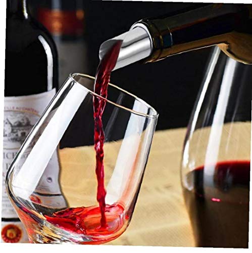 Amoyer Discos de Papel de Aluminio Vino Vertedor Drop Stop Vino Tinto Vertedor Disc Los Discos Flexibles Drip Drop Stop Vino vierte los canalones del Banquete de Boda del Bar