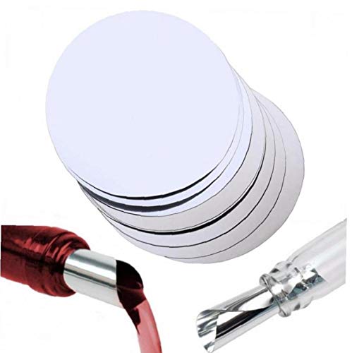 Amoyer Discos de Papel de Aluminio Vino Vertedor Drop Stop Vino Tinto Vertedor Disc Los Discos Flexibles Drip Drop Stop Vino vierte los canalones del Banquete de Boda del Bar