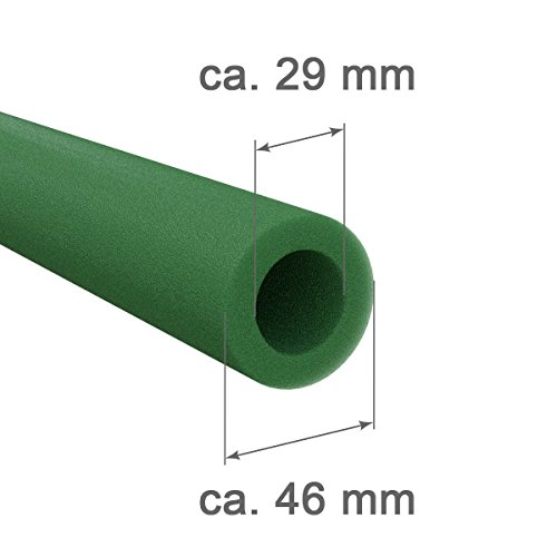 Ampel 24, 6 espumas de proteccíon de Barras + 6 Tapones para Barras de Cama Elastica | Verde