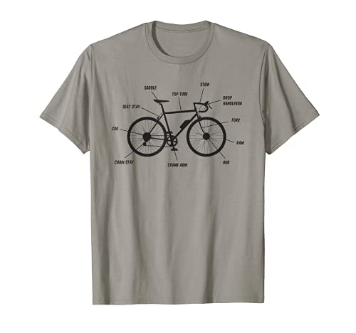 Anatomy of a Bicycle Bike Illustration - Chain Stay Hub Camiseta