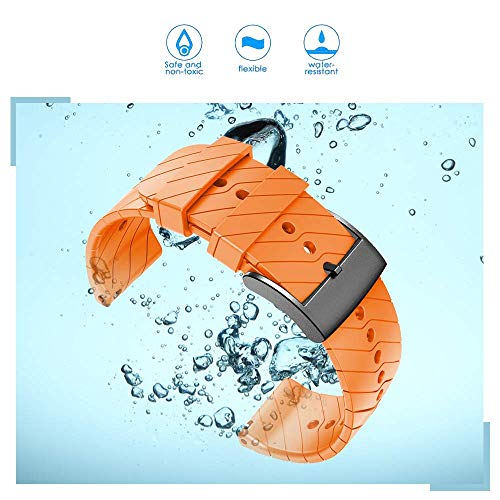 ANBEST Correa Compatible con Suunto 9 Pulsera, Correa de Silicona de 24mm Pulseras de Repuesto para Suunto 9 Baro/Suunto Spartan/Suunto 7 GPS Smart Watch