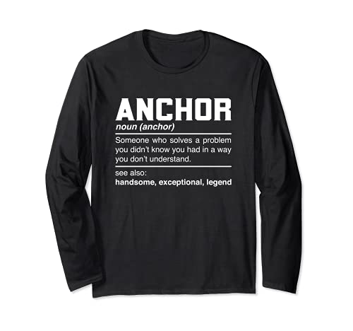 Anchor Definition Design - TV News Presenter Anchor Noun Manga Larga