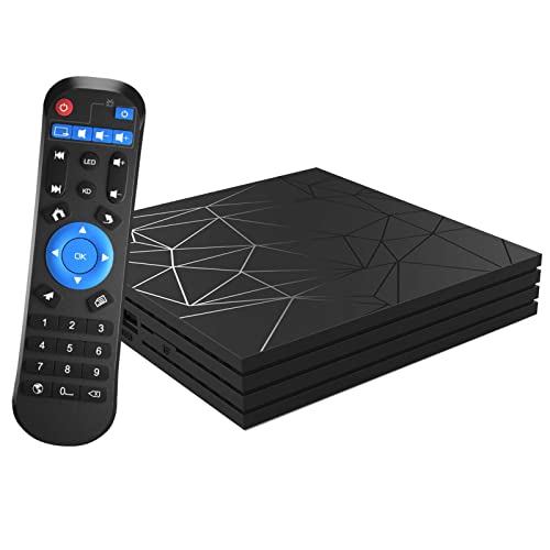 Android TV Box, Android 9.0 TV Box 4GB RAM/32GB ROM H6 Quad-Core Soporte 2.4Ghz WiFi 6K HDMI DLNA 3D Smart TV Box