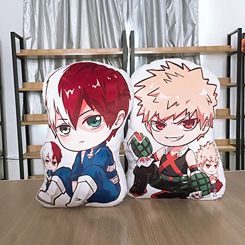 Anime My Hero Academia Bakugou Katsuki Cojín Poliéster suave Cierre cremallera oculta Almohada decorativa Cojín, aplica decoración coche Sofá hogar Ropa cama, tamaño 10CM(bag pendant)/30CM/40CM