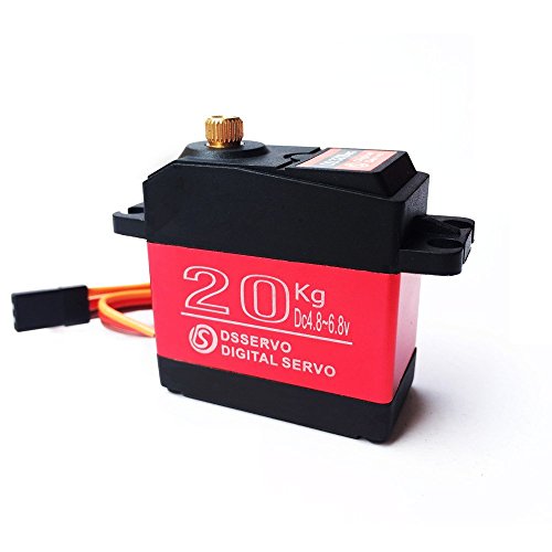 ANNIMOS Servo Digital Alto par 20KG Completo Metal Engranaje Impermeable para RC Modelo DIY, ángulo de controlar 180 °