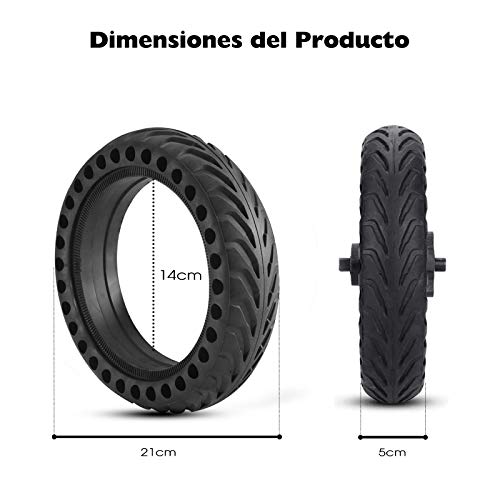 ANSENI® Ruedas Macizas para Patinete Electrico Rueda de 8.5Pulgadas,Neumáticos de Reemplazo, Rueda de Repuesto Antipinchazo Compatible con Xiaomi Scooter Electrico M365/M365 Pro, Xiaomi 1S, Cecotec